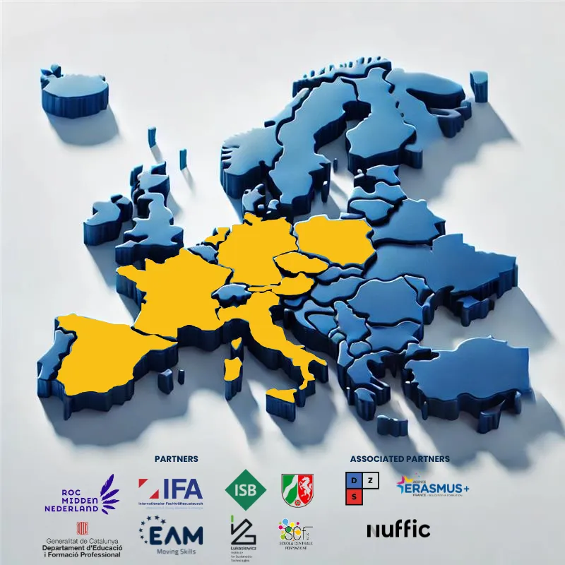 carte europe en jaune